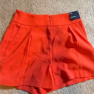 Express Vibrant Orange High Waist Shorts